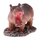 Miniature Cute Resin Hippo Model Figurine Statue for House Office Desk Decoration DIY Ornament