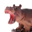 Miniature Cute Resin Hippo Model Figurine Statue for House Office Desk Decoration DIY Ornament