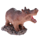 Miniature Cute Resin Hippo Model Figurine Statue for House Office Desk Decoration DIY Ornament