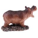 Miniature Cute Resin Hippo Model Figurine Statue for House Office Desk Decoration DIY Ornament