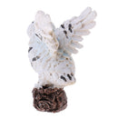 Exquisite White Flying Owl Statue Model Miniature Handicraft Souvenir Collectibles Gift