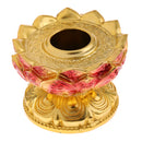 Tibetan Resin Buddhist Buddha Lotus Prayer Wheel Base, Prayer Pedestal for Handle Prayer Wheel