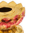 Tibetan Resin Buddhist Buddha Lotus Prayer Wheel Base, Prayer Pedestal for Handle Prayer Wheel