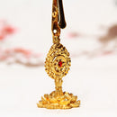 Religious Brass Incense Coils Clip Holder w/ Flower Frame Incense Coil Stick