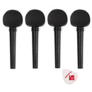 4pc 112mm Ebony Wood Professional Cello Tuning Pegs for 4/4 Cello Accessory
