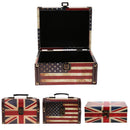 1Pc Vintage Square Lock Jewelry Necklace Bracelet Storage Box Case Container
