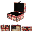 1Pc Vintage Square Lock Jewelry Necklace Bracelet Storage Box Case Container
