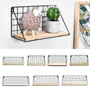 DIY Wall Mount Metal Wire Rack Holder For Home Kitchen Storage Shelf Decors