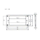 2 Pieces Plastic Humbucker Pickup Mounting Ring Frame for Electric Guitar Accessory White