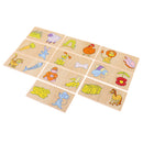 Wooden Animal Food Pairing Jigsaw Puzzles for Kids Home Family Game Set Gift