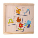 Wooden Animal Food Pairing Jigsaw Puzzles for Kids Home Family Game Set Gift