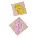 Wooden Animal Food Pairing Matching Toys for Kids Home Family Game Set Gift