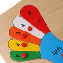 Montessori Materials Wooden Matching Toy Foot Insert Jigsaw Puzzle Kids Gift