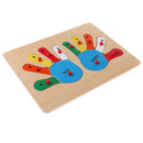 Montessori 1-10 Number Hand Jigsaw Puzzles Matching for Kids Educational Toy