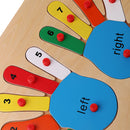 Montessori 1-10 Number Hand Jigsaw Puzzles Matching for Kids Educational Toy