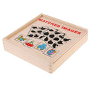 Kids Childhood Montessori Materials Wooden Toy Family Set - Shadow Matching