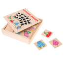 Kids Childhood Montessori Materials Wooden Toy Family Set - Shadow Matching