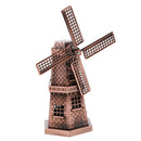 Copper Metal Dutch Windmill Model Statue Figurine Craft for Cafe Bar Decor