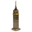 Retro Metal Mecca Tower Sculpture Model for Home Bookcase Bedroom Ornament 5x5x22cm