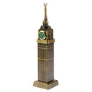 Retro Metal Mecca Tower Sculpture Model for Home Bookcase Bedroom Ornament 5x5x22cm