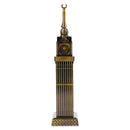 Retro Metal Mecca Tower Sculpture Model for Home Bookcase Bedroom Ornament 5x5x22cm