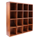 16 Grids Style Wooden Wall Cabinet Shelf Cubby for Home Kitchen Organzation