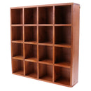 16 Grids Style Wooden Wall Cabinet Shelf Cubby for Home Kitchen Organzation
