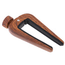 Durable Zinc Alloy Guitar Capo Capotraste Quick Trigger Tone Adjust String Clamp Wood 3.74 x 2.16inch