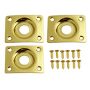Rectangle Jack Plate for Les Paul or Tele Style Electric Guitar Bass Gold