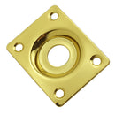 Rectangle Jack Plate for Les Paul or Tele Style Electric Guitar Bass Gold