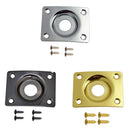 Rectangle Jack Plate for Les Paul or Tele Style Electric Guitar Bass Gold