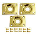 Rectangle Jack Plate for Les Paul or Tele Style Electric Guitar Bass Gold