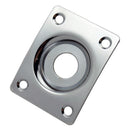 Rectangle Jack Plate for Les Paul or Tele Style Electric Guitar Bass Silver