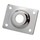 Rectangle Jack Plate for Les Paul or Tele Style Electric Guitar Bass Silver
