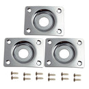 Rectangle Jack Plate for Les Paul or Tele Style Electric Guitar Bass Silver