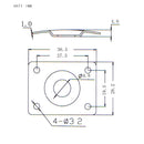 Rectangle Jack Plate for Les Paul or Tele Style Electric Guitar Bass Silver