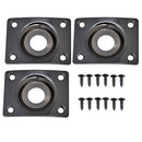 Rectangle Jack Plate for Les Paul or Tele Style Electric Guitar Bass Black