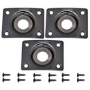Rectangle Jack Plate for Les Paul or Tele Style Electric Guitar Bass Black
