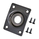 Rectangle Jack Plate for Les Paul or Tele Style Electric Guitar Bass Black