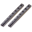 Set of 2 Black Plastic Slotted Nut & Saddle for 8 Strings Guitar Ukulele Parts