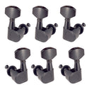 Electric Guitar Zinc Alloy String Tuning Peg Black 3R3L Machine Heads Sealed