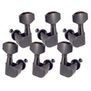 Electric Guitar Zinc Alloy String Tuning Peg Black 3R3L Machine Heads Sealed