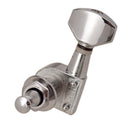 Folk Guitar Parts Alloy String Tuning Pegs Tuners 3R3L Square Button Chrome