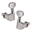 Folk Guitar Parts Alloy String Tuning Pegs Tuners 3R3L Square Button Chrome