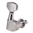Folk Guitar Parts Alloy String Tuning Pegs Tuners 3R3L Square Button Chrome