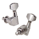 Folk Guitar Parts Alloy String Tuning Pegs Tuners 3R3L Square Button Chrome