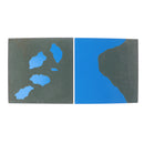 Montessori Geography Material - Sandpaper Land&Water Form Cards for Kids Preschool Learning Teaching Toy