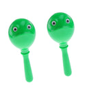 1 Pair Plastic Red+Green Hand Percussion Maraca for Kids Baby Toddle Musical Toys Birthday Gift 6.29inch