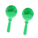 1 Pair Plastic Red+Green Hand Percussion Maraca for Kids Baby Toddle Musical Toys Birthday Gift 6.29inch