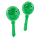 1 Pair Plastic Red+Green Hand Percussion Maraca for Kids Baby Toddle Musical Toys Birthday Gift 6.29inch